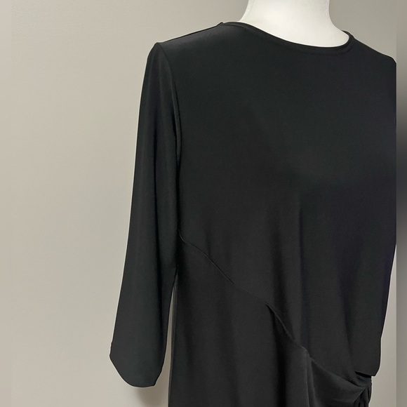 Sympli Side Twist Tunic Black 3/4 Sleeve - Picture 7 of 13
